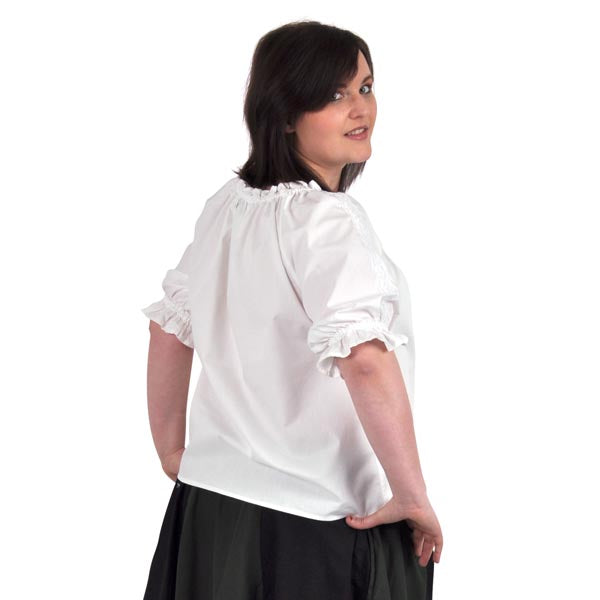 Productafbeelding Middeleeuwse kortemouwblouse Sandra wit