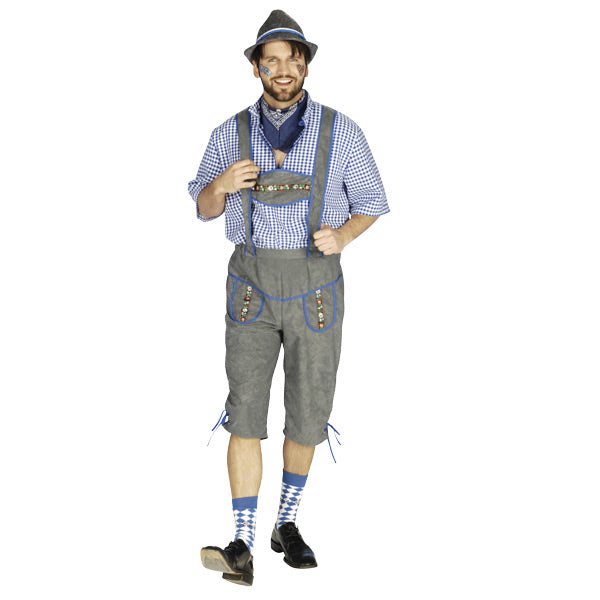 Productafbeelding Franzl Traditioneel Kostuum, Lederhosen met Geruit Overhemd