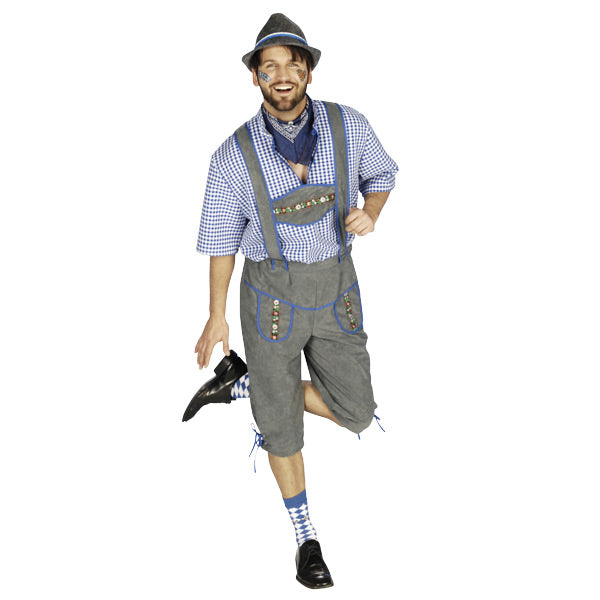 Productafbeelding Franzl Traditioneel Kostuum, Lederhosen met Geruit Overhemd