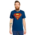 Productafbeelding Superman - Distressed Logo T-Shirt blauw