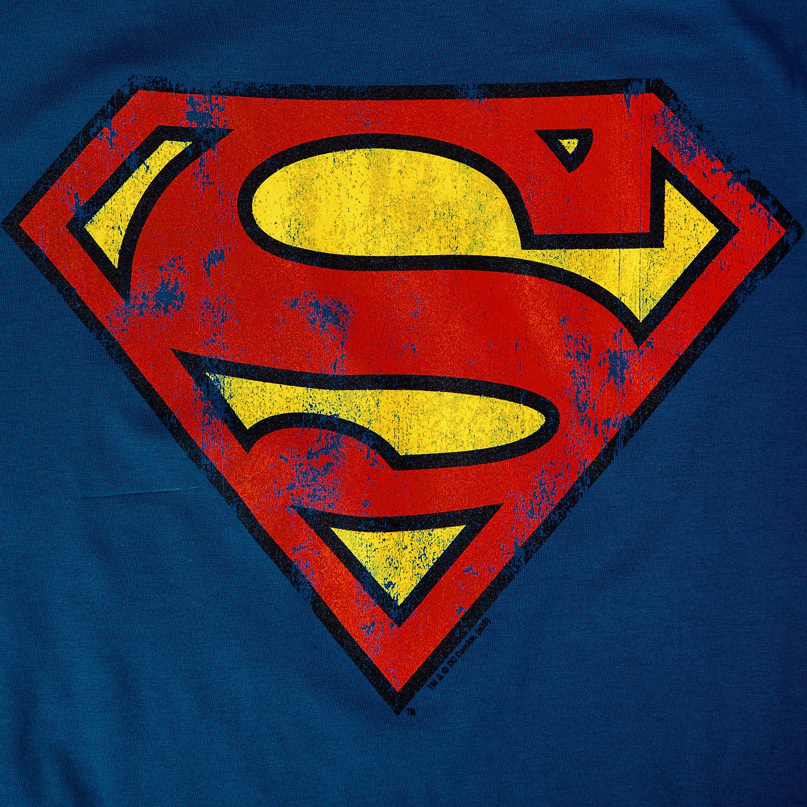 Productafbeelding Superman - Distressed Logo T-Shirt blauw