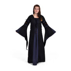 Productafbeelding Elisa - Middeleeuwse jurk zwart-blauw