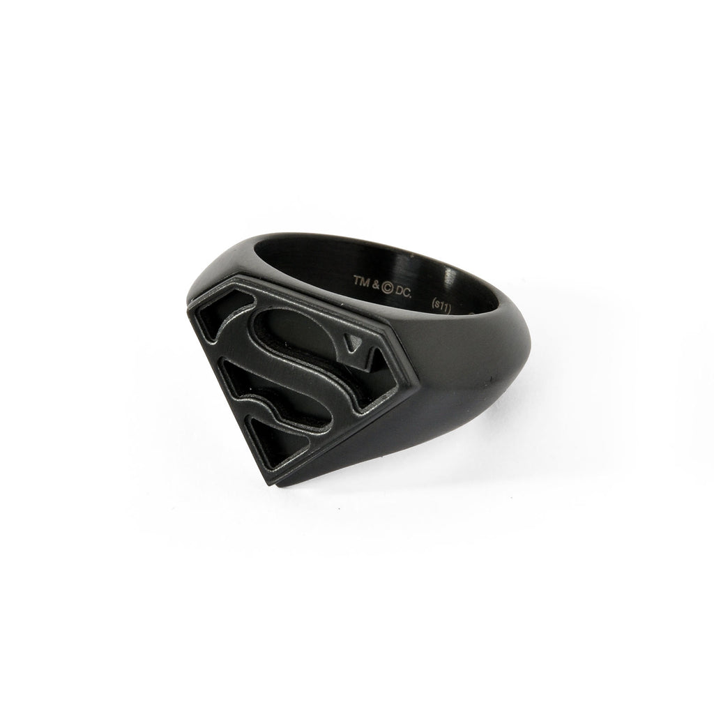 Productafbeelding Superman Embleem Ring Zwart