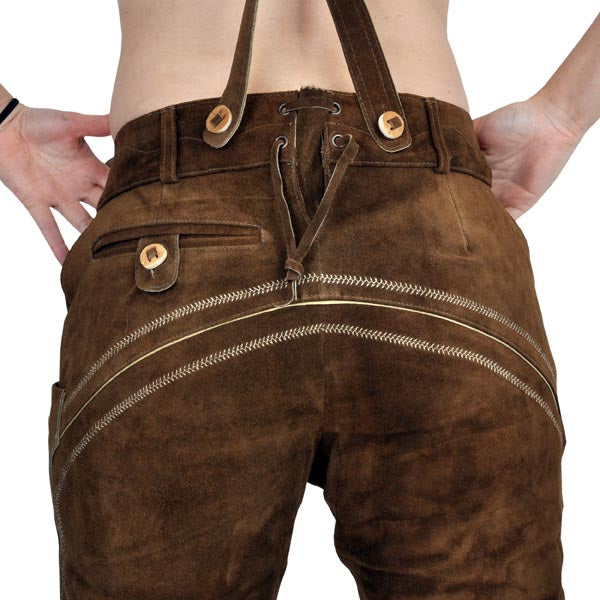 Productafbeelding Klassieke traditionele broek van echt leer voor dames