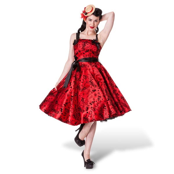 Productafbeelding Rockabilly Jurk Tattoo Flock