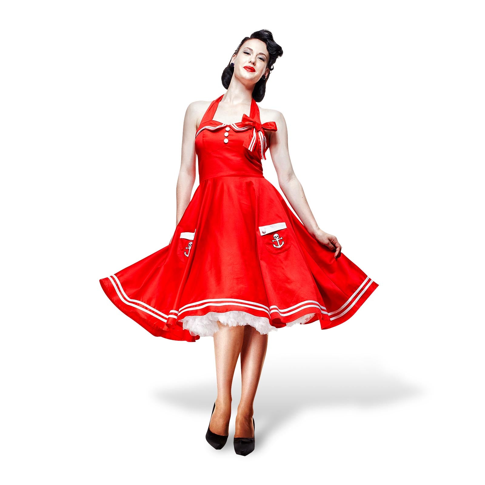 Productafbeelding Rockabilly Jurk Motley rood