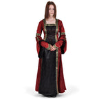Productafbeelding Middeleeuwse jurk Iris bordeaux-zwart