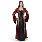 Productafbeelding Middeleeuwse jurk Iris bordeaux-zwart