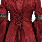 Productafbeelding Middeleeuwse jurk Iris bordeaux-zwart