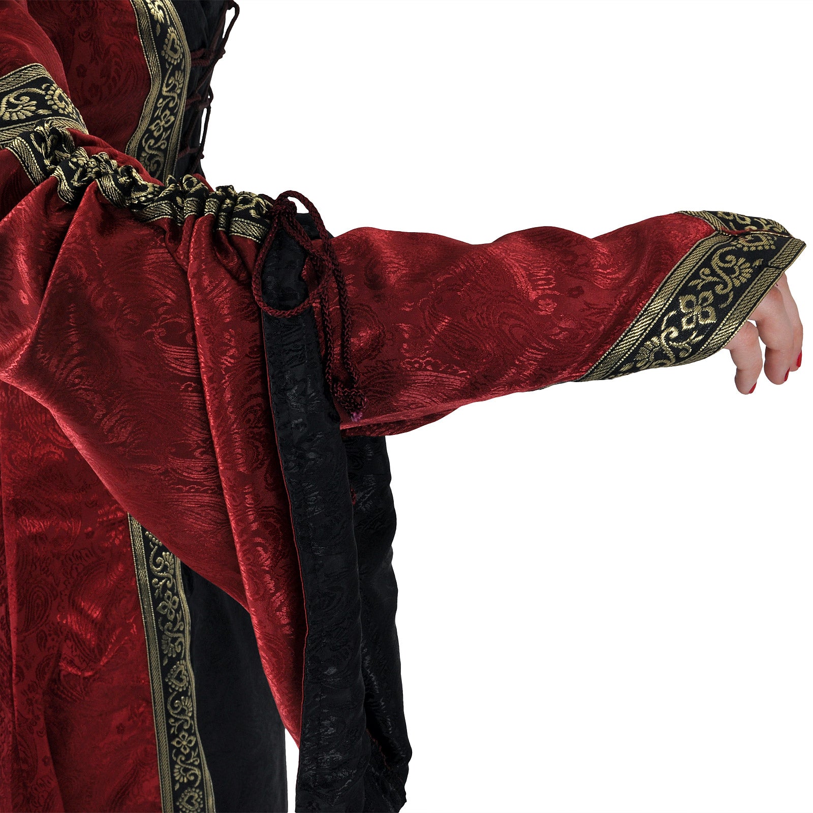Productafbeelding Middeleeuwse jurk Iris bordeaux-zwart