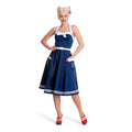 Productafbeelding Rockabilly Jurk Siren met Riem Navy