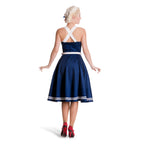 Productafbeelding Rockabilly Jurk Siren met Riem Navy