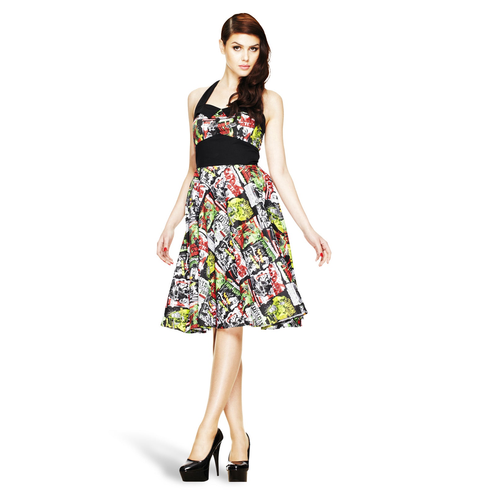 Productafbeelding Rockabilly Halter Jurk B-Movie