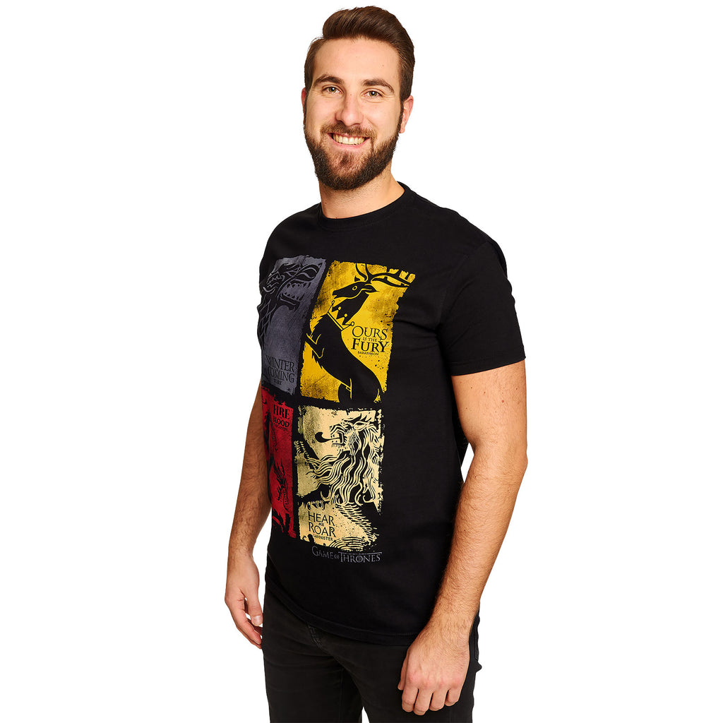 Productafbeelding Game of Thrones - Wapenschild Distressed T-Shirt Zwart