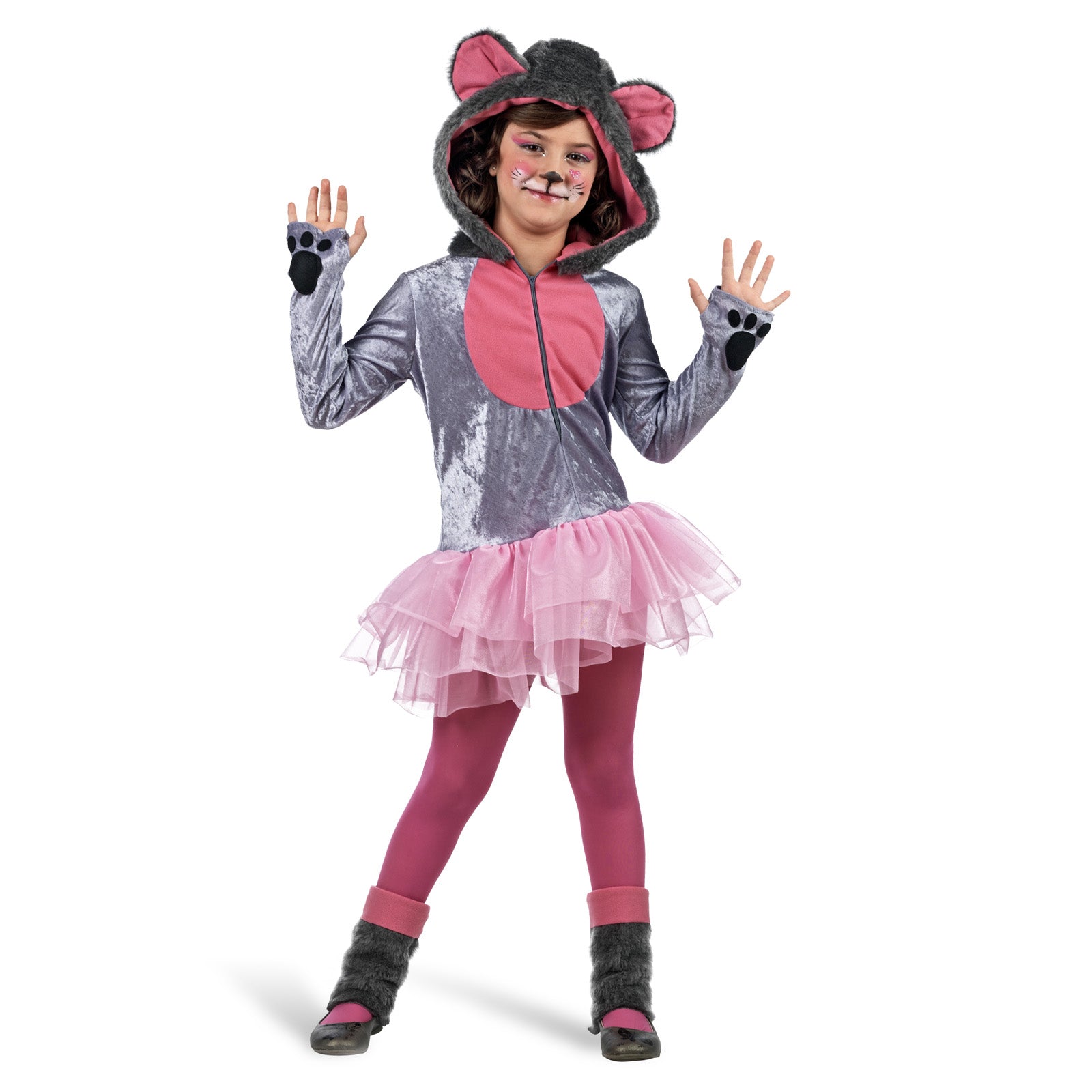 Productafbeelding Muis kinderkostuum jurk met capuchon