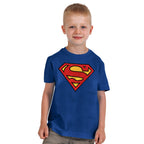 Productafbeelding Superman Logo Kinderen T-Shirt Blauw