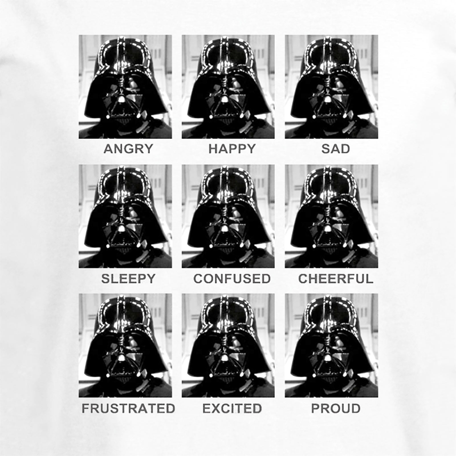 Productafbeelding Star Wars - Darth Vader Multiface T-shirt wit