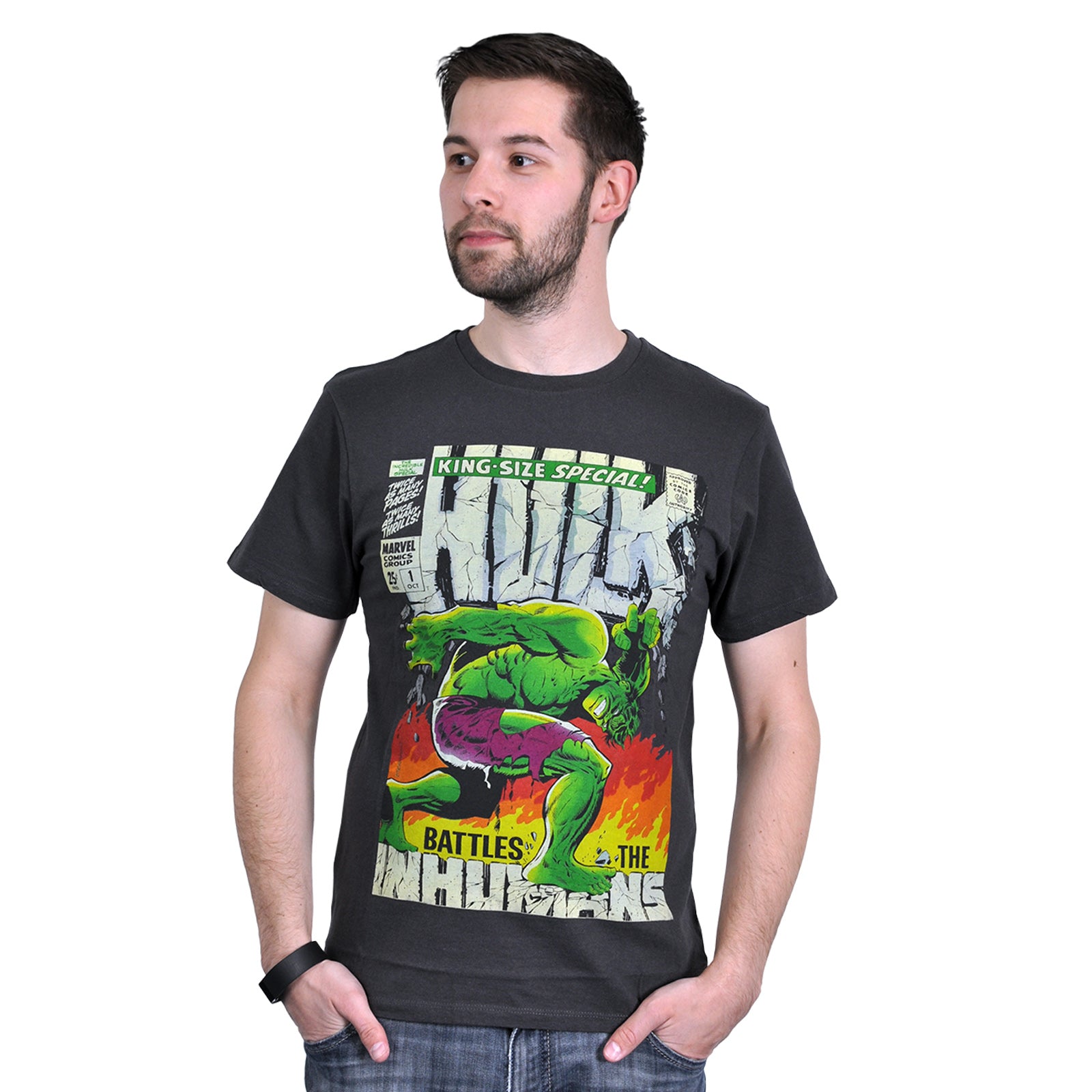 Productafbeelding Hulk - Marvel Poster T-Shirt Grijs