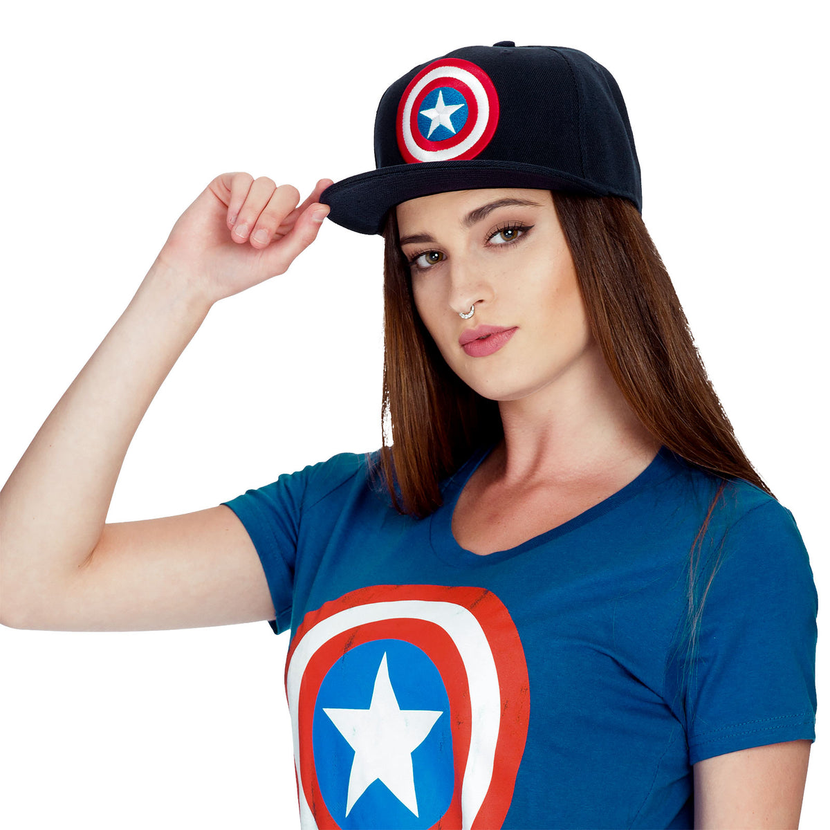 Productafbeelding Captain America - Logo Snapback Cap blauw