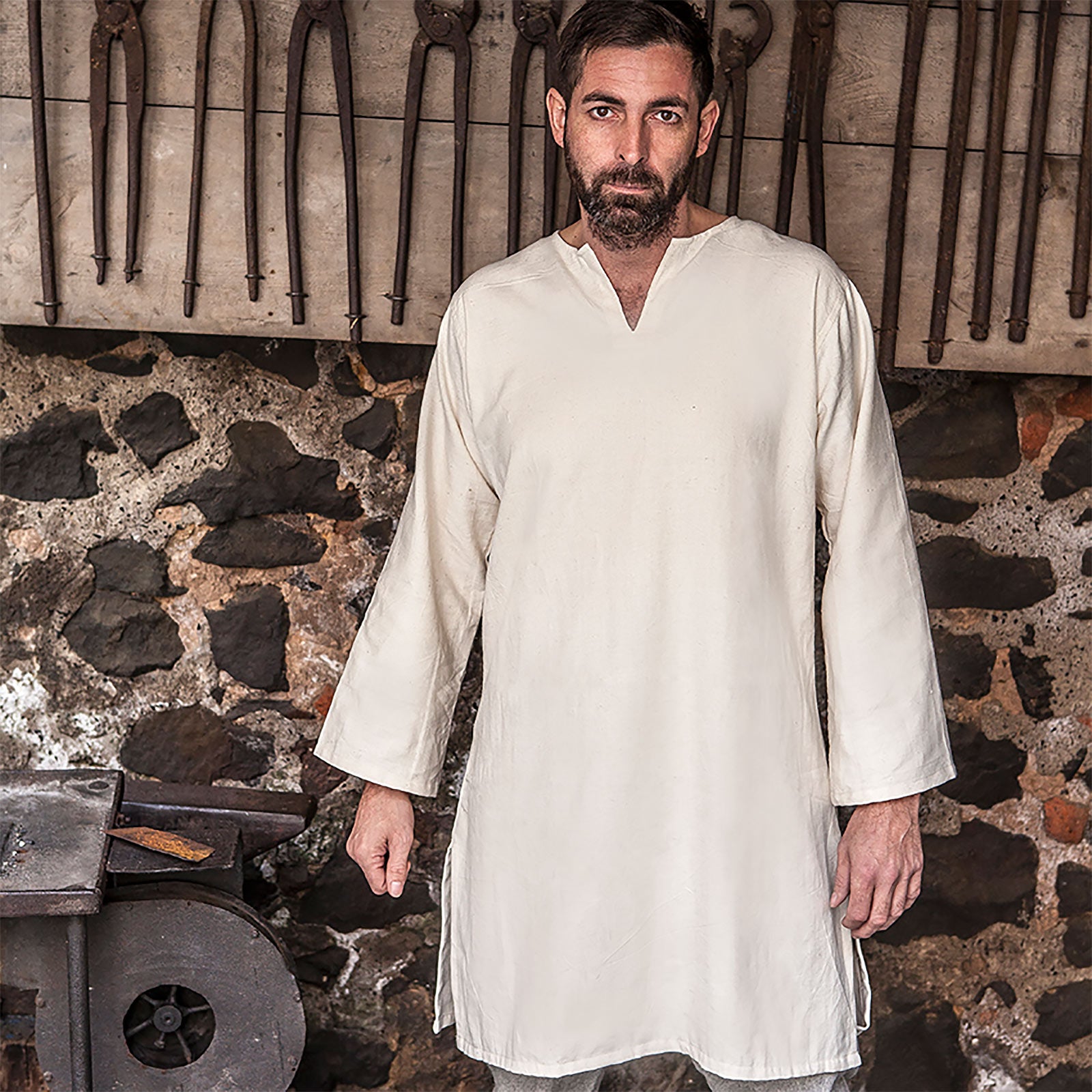 Productafbeelding Middeleeuwse Undertunic Leif natuur