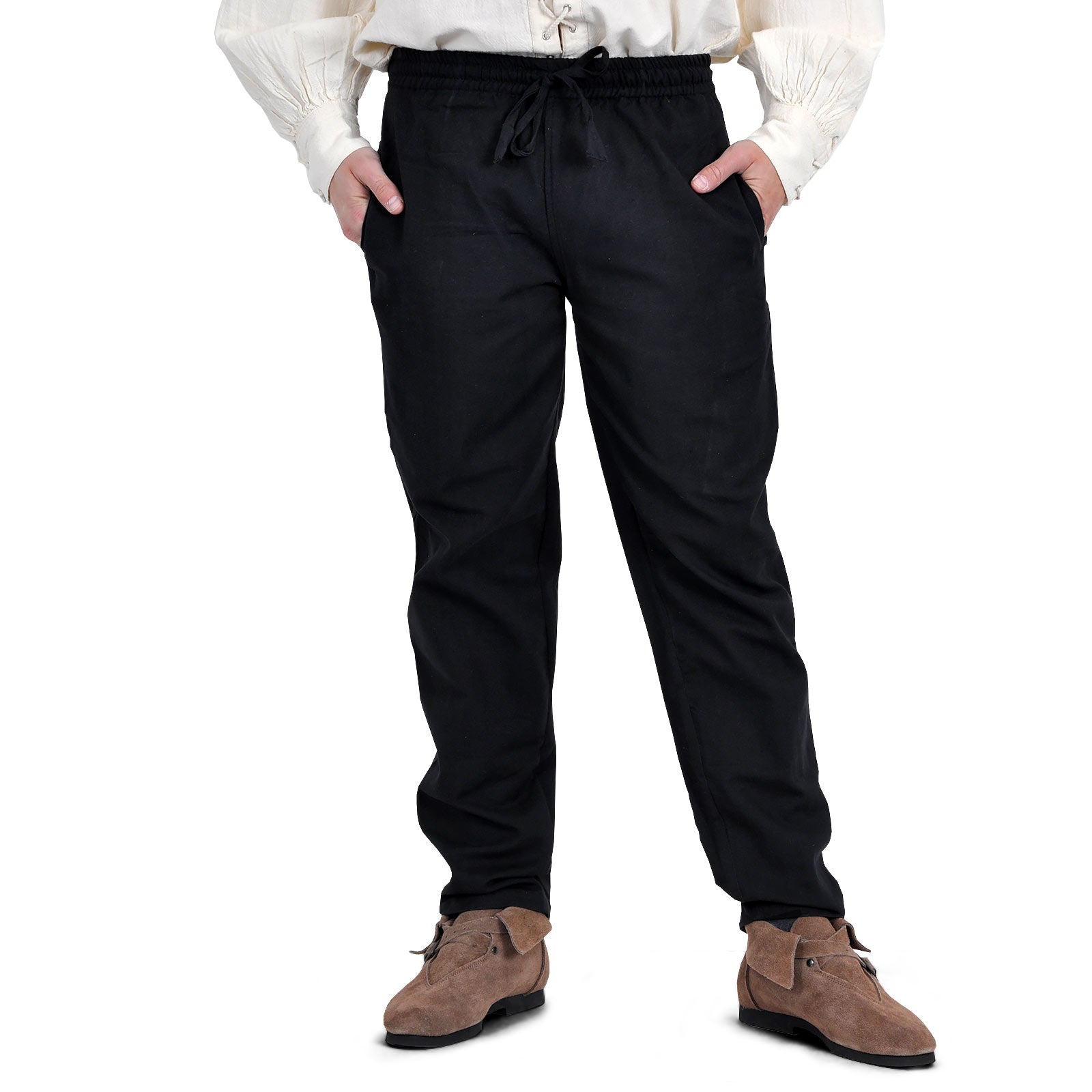 Productafbeelding Middeleeuwse broek met elastische tailleband zwart