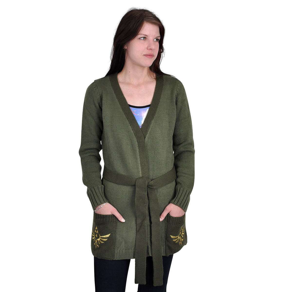 Productafbeelding Zelda - Logo Cardigan olijf