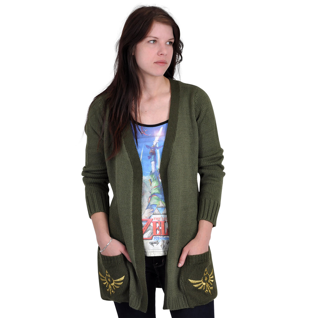 Productafbeelding Zelda - Logo Cardigan olijf