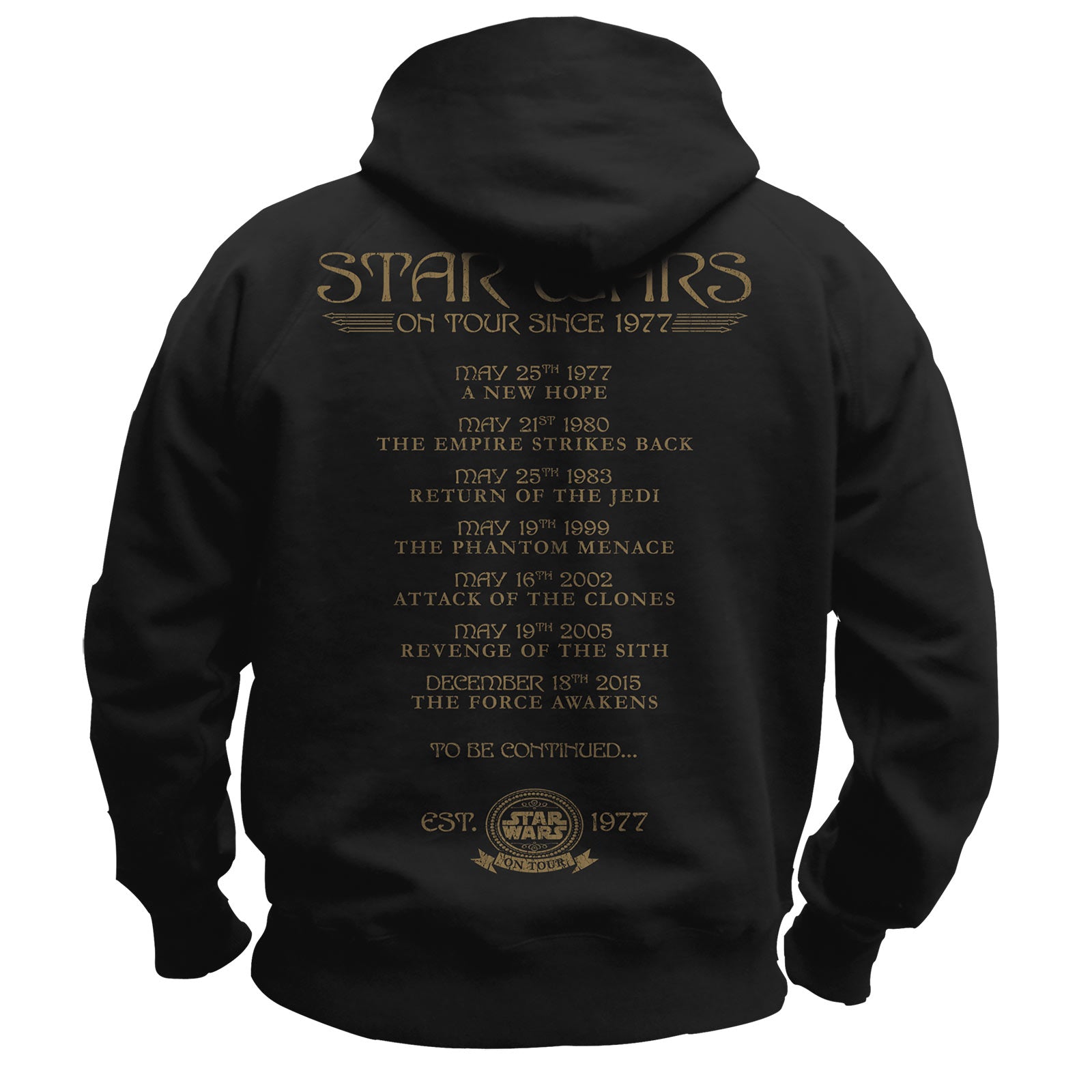 Productafbeelding Star Wars - On Tour Since 77 Hoodie Zwart