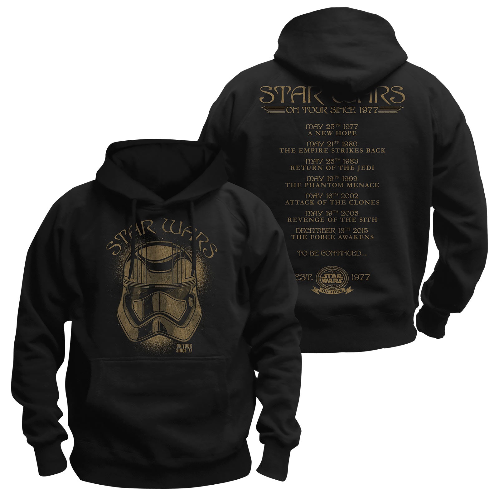 Productafbeelding Star Wars - On Tour Since 77 Hoodie Zwart