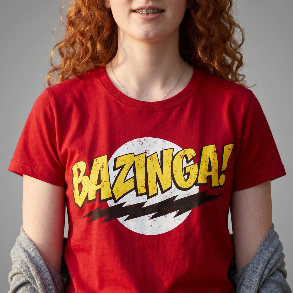 Productafbeelding Big Bang Theory - Bazinga Full Size T-Shirt rood