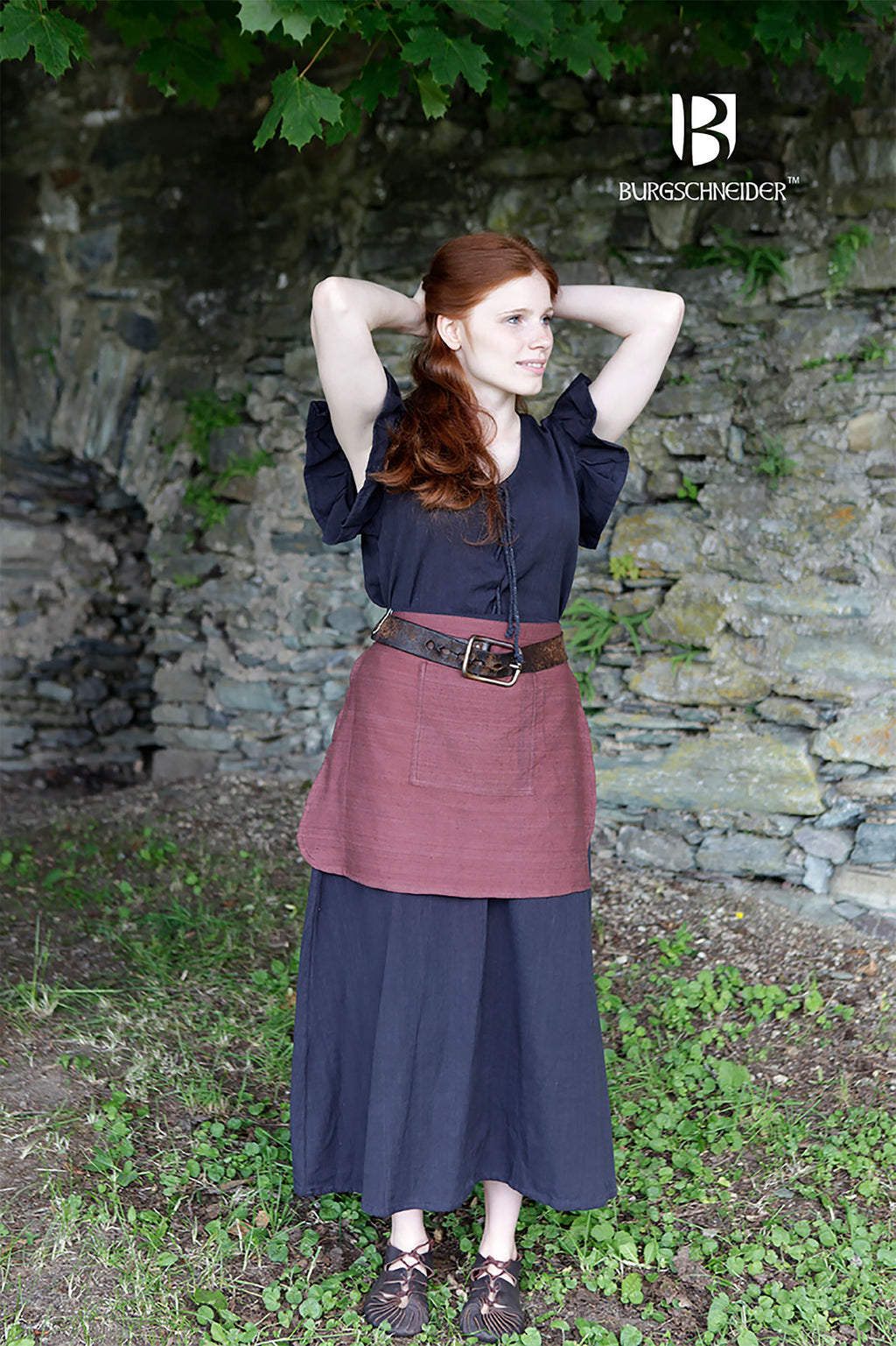 Product image Medieval Dress Agga with Apron Black