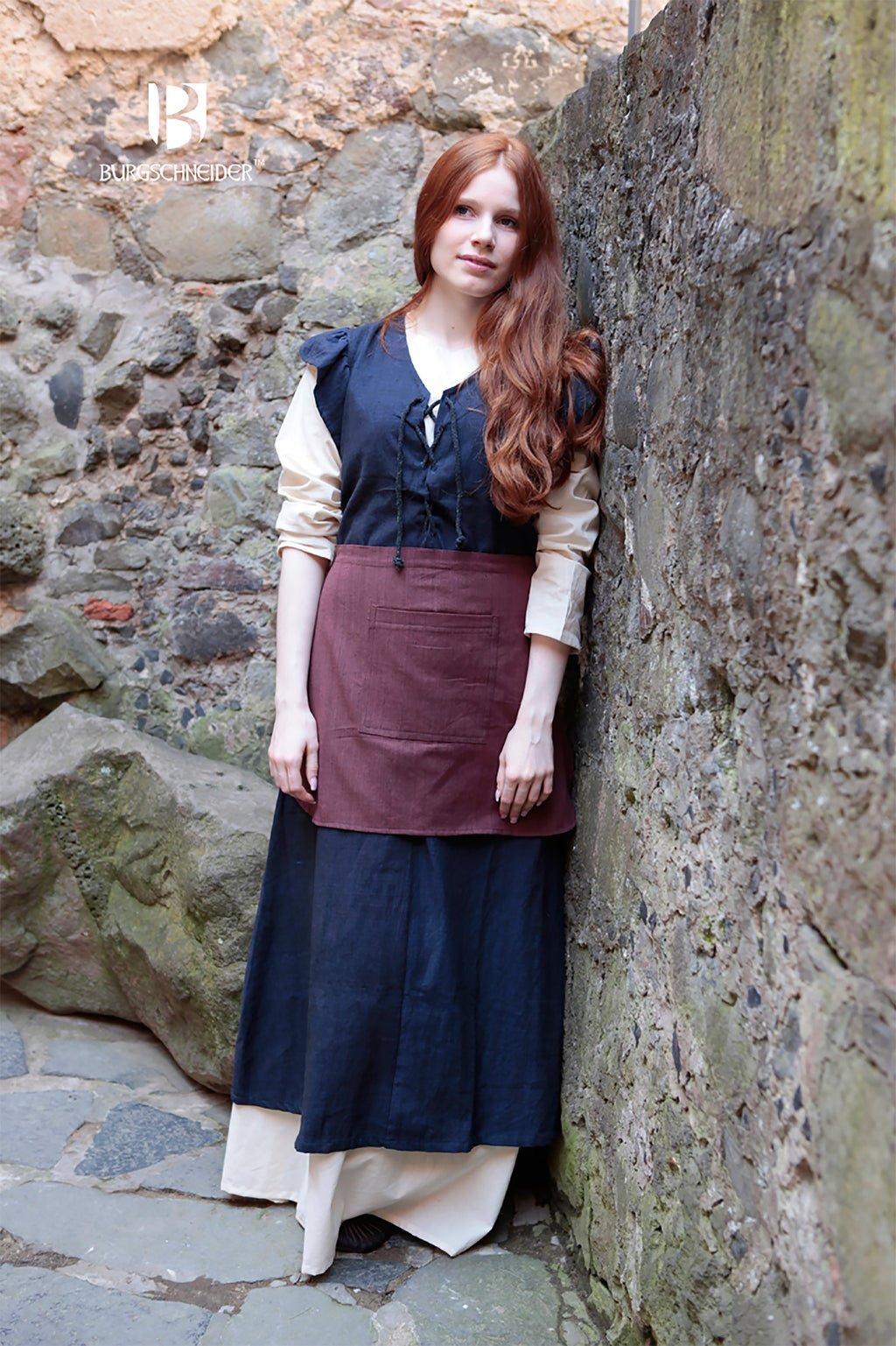 Product image Medieval Dress Agga with Apron Blue