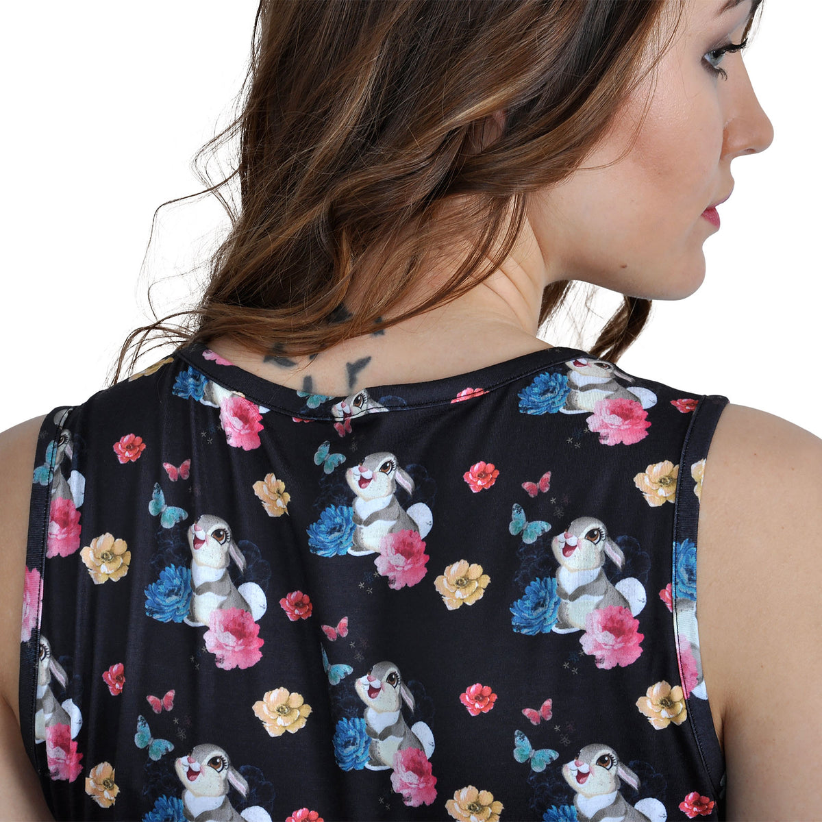 Productafbeelding Bambi - Stampertje Flower Power Minijurk Zwart