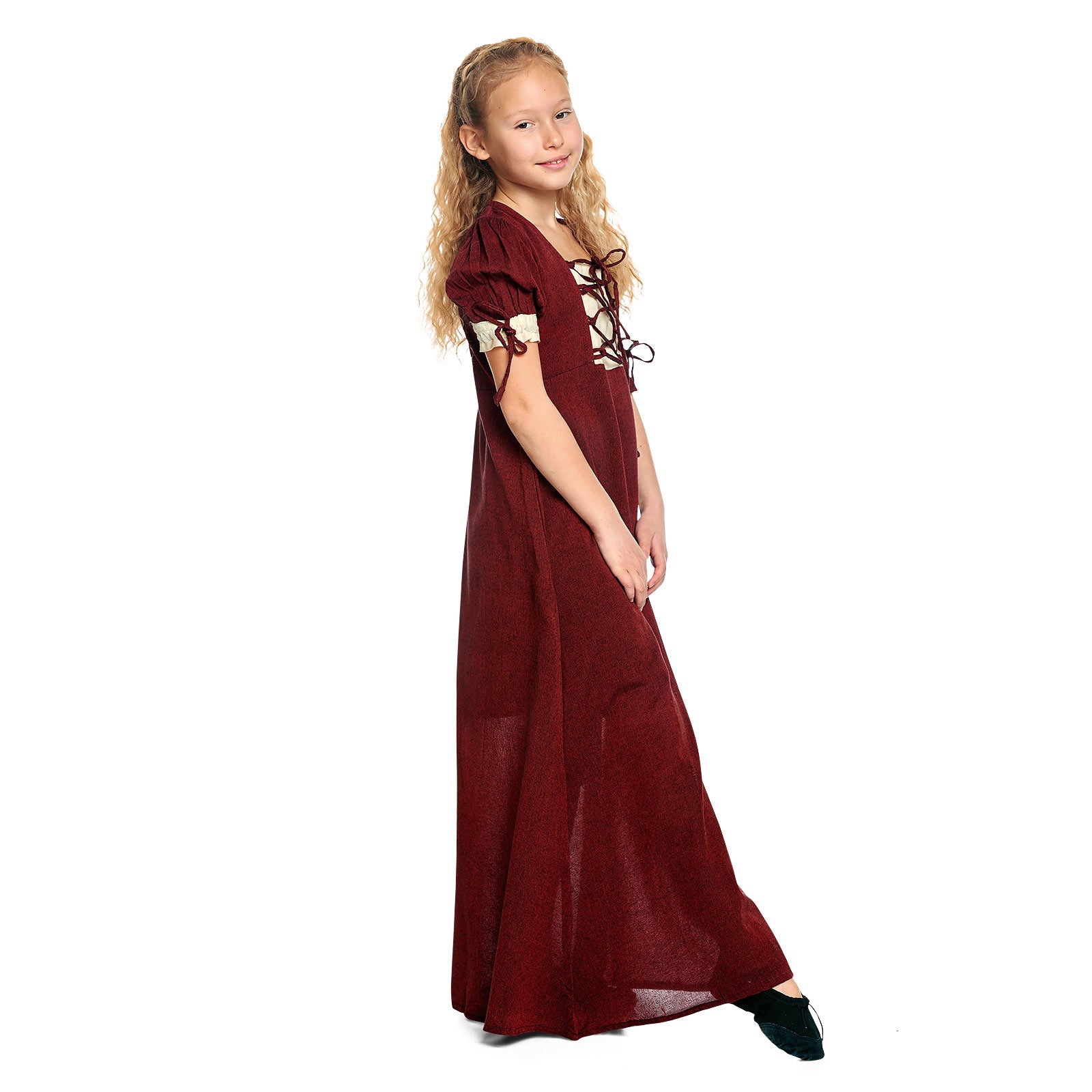Productafbeelding Middeleeuwse Zomerjurk Kinderen rood beige