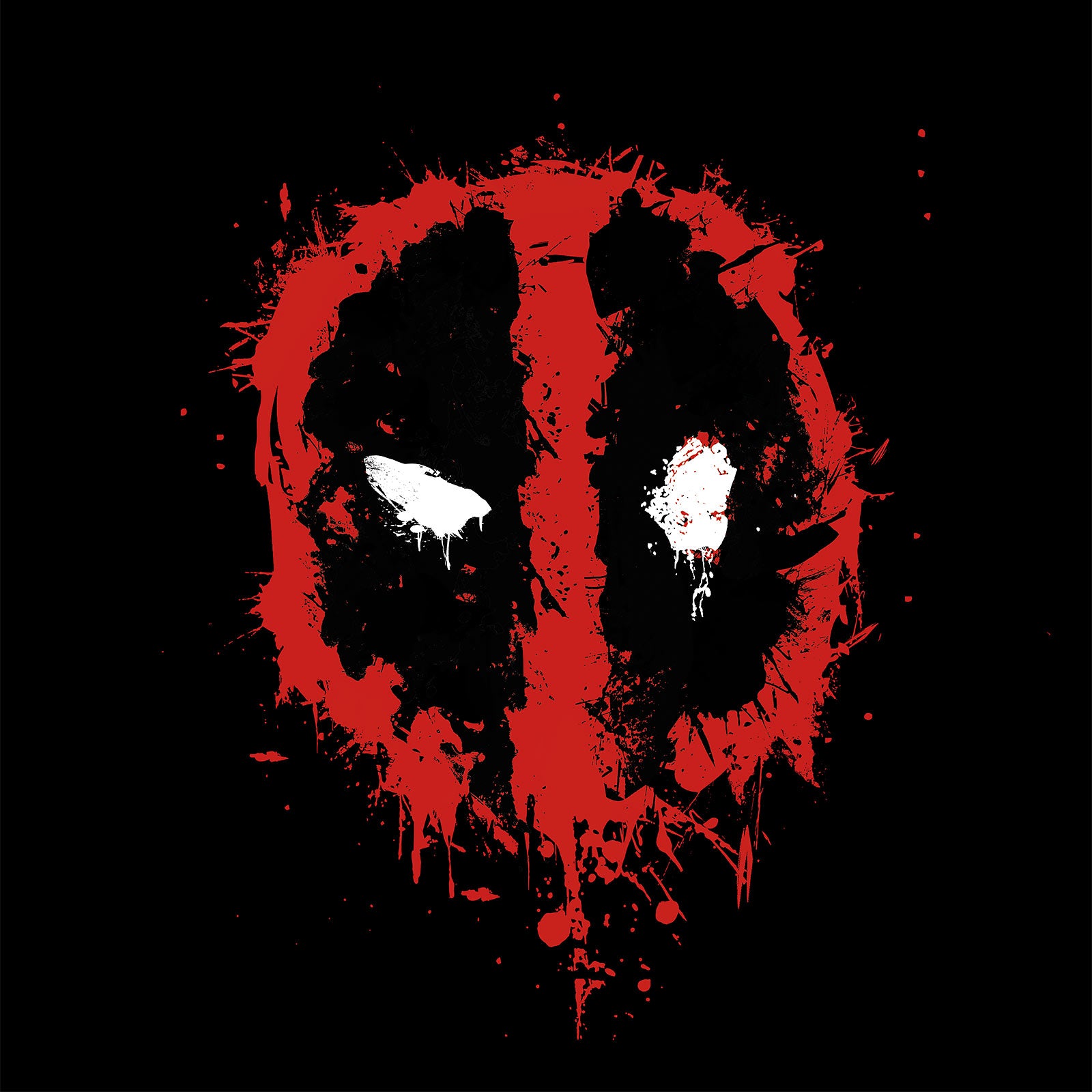 Productafbeelding Deadpool - Splatter T-shirt zwart