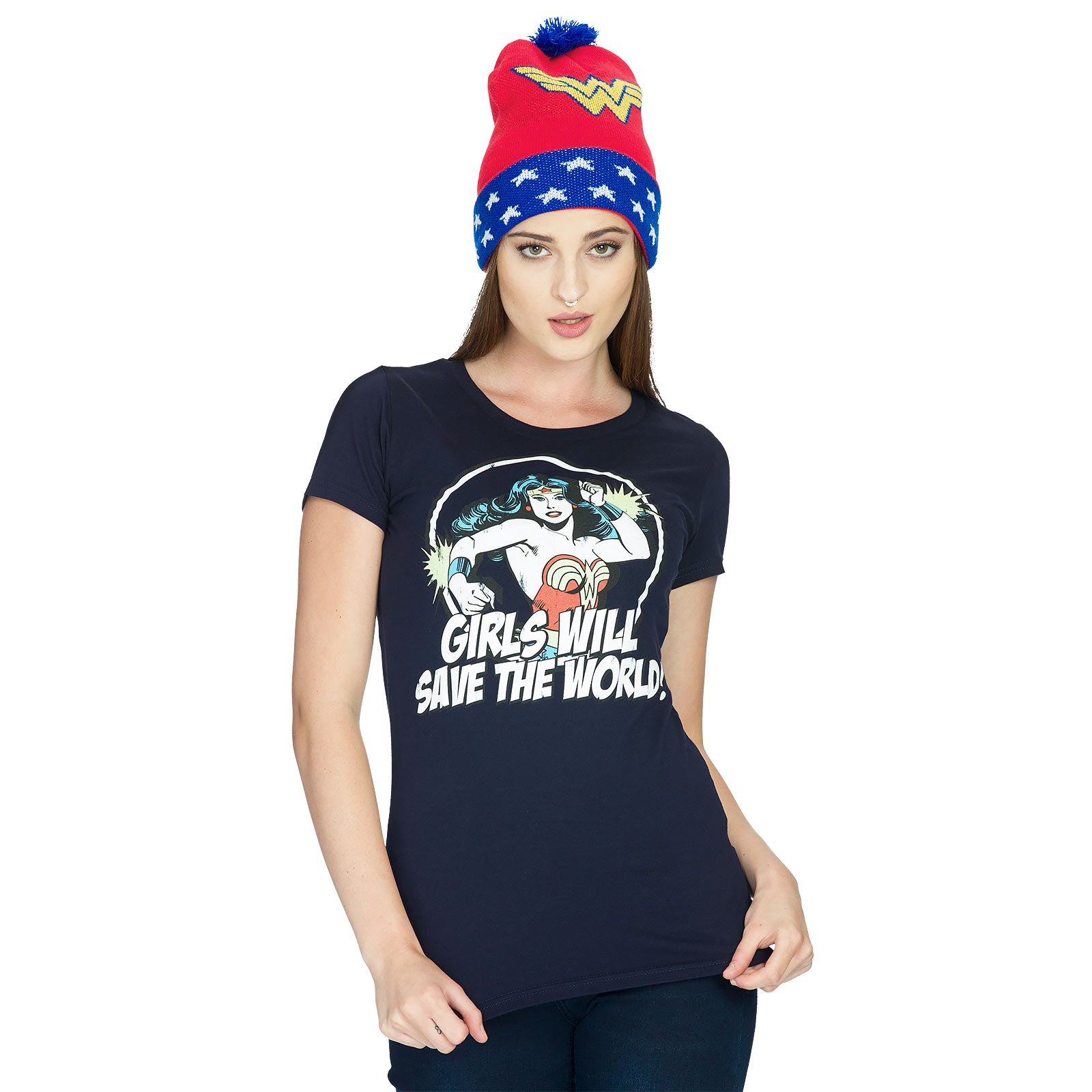 Productafbeelding Wonder Woman Muts met Pompon