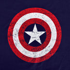Product image Captain America - Distressed Shield Logo T-Shirt Blue