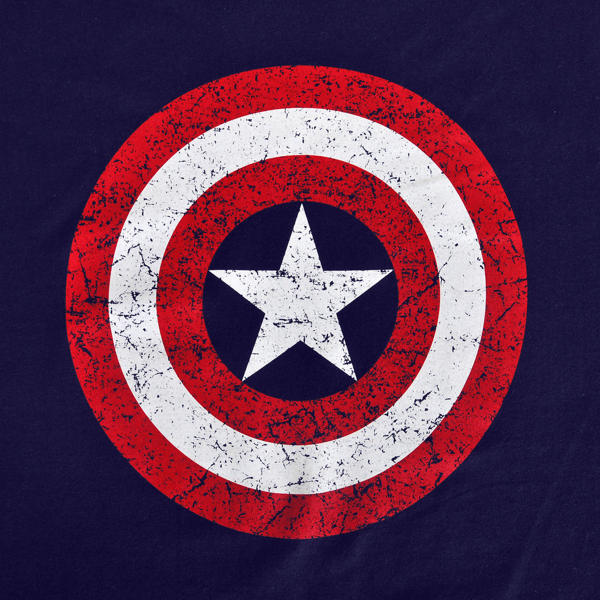 Productafbeelding Captain America - Distressed Shield Logo T-Shirt Blauw