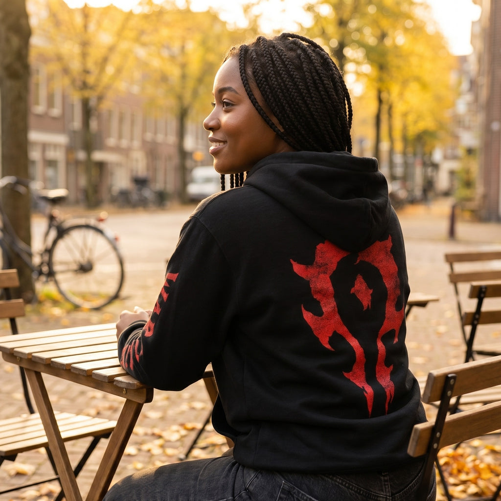 Productafbeelding Warcraft - Horde Logo Hoodie Zwart