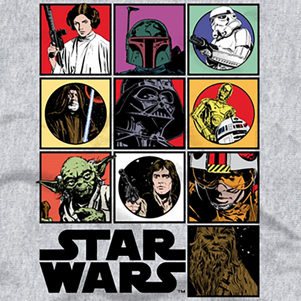 Productafbeelding Star Wars - Characters T-shirt grijs