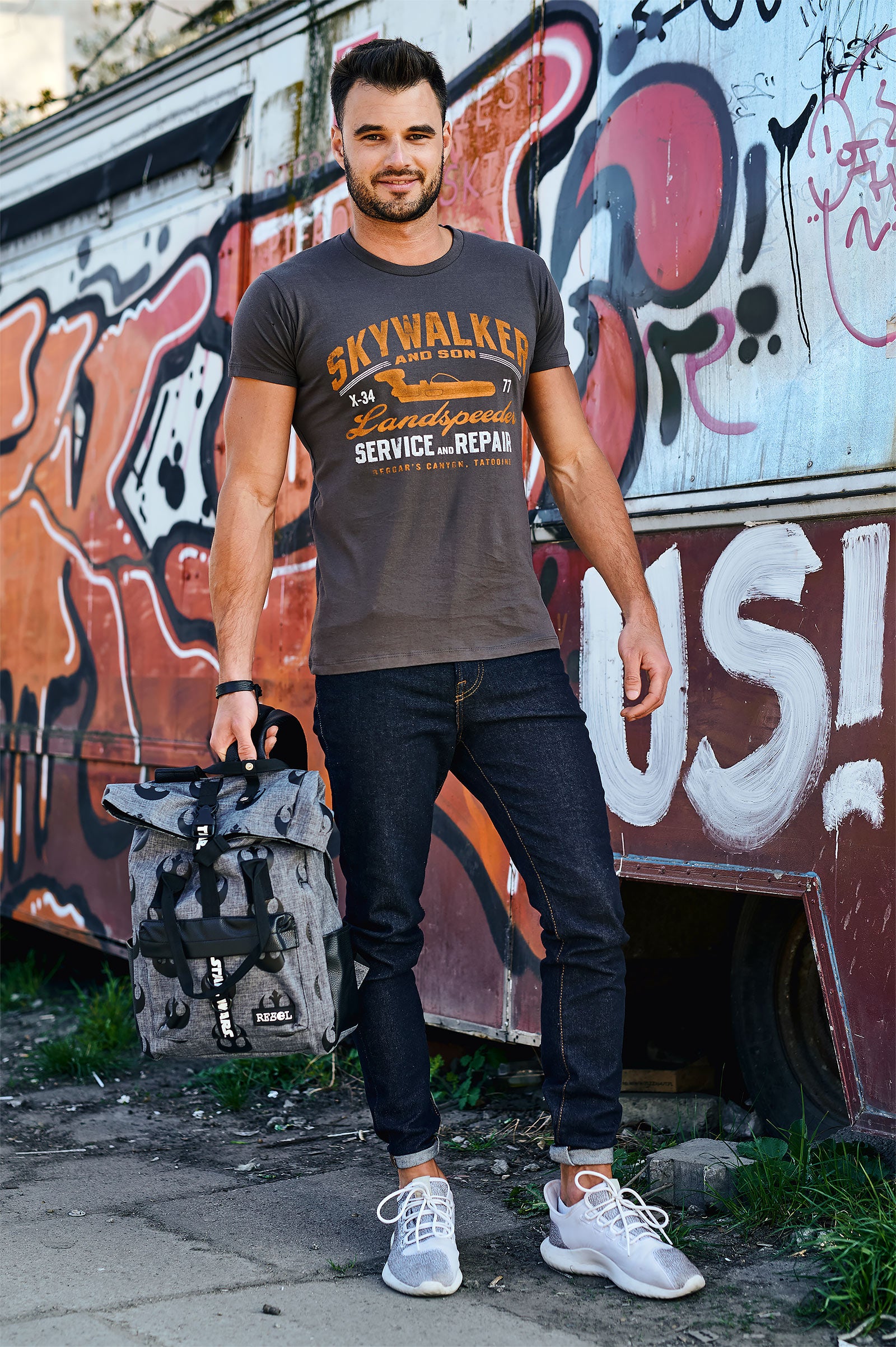 Productafbeelding Star Wars - Landspeeder T-shirt grijs