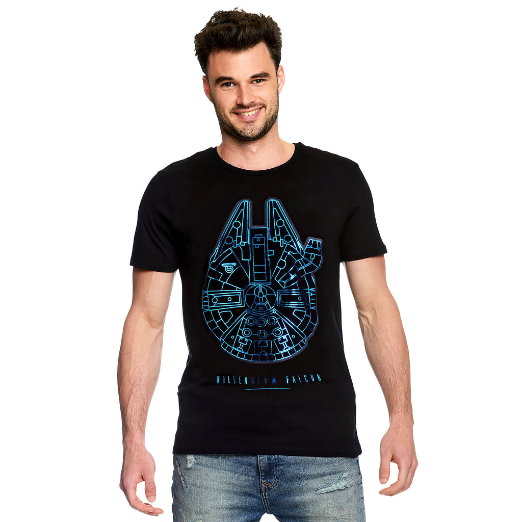 Productafbeelding Star Wars - Millennium Falcon T-Shirt zwart