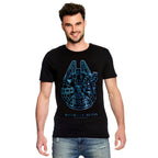 Productafbeelding Star Wars - Millennium Falcon T-Shirt zwart