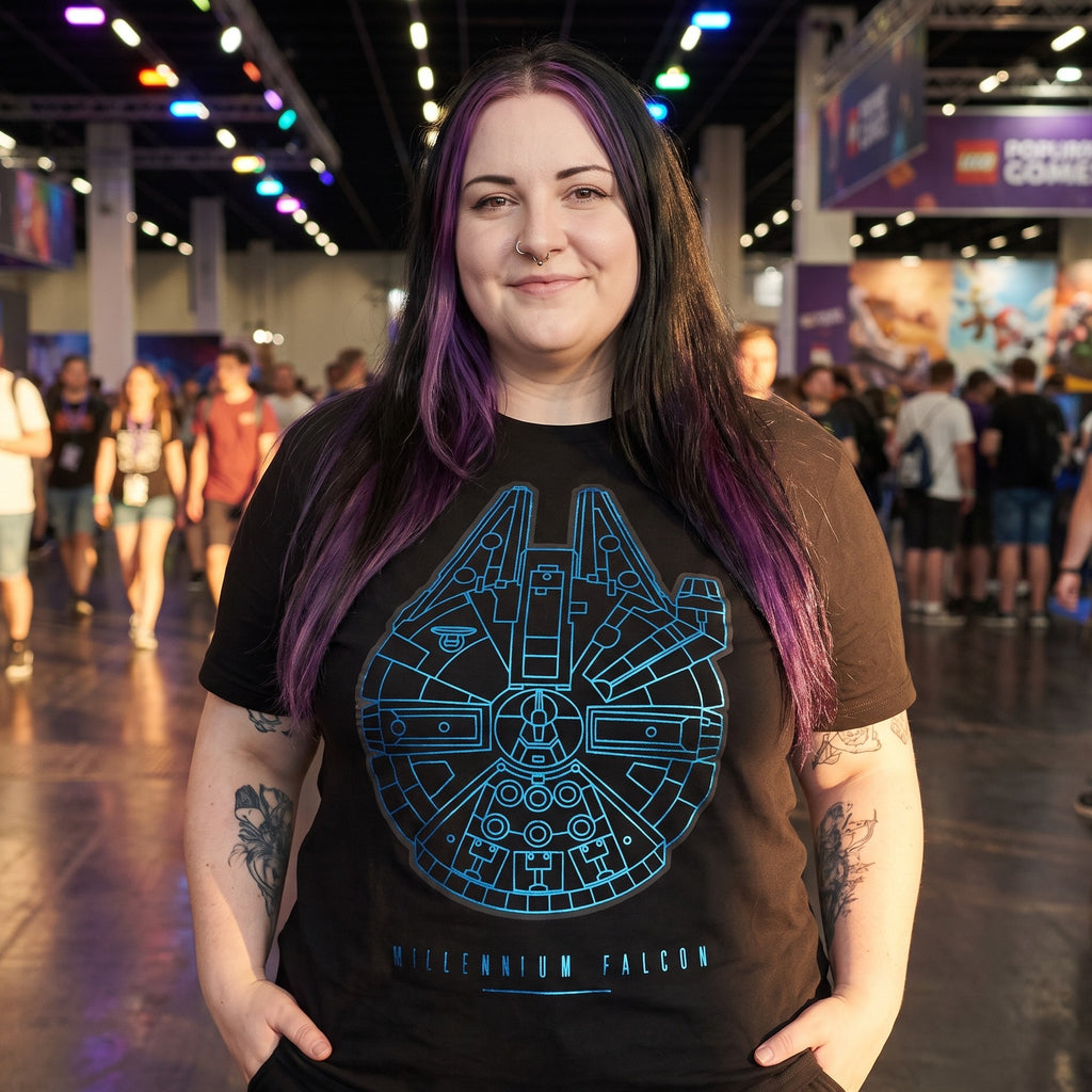 Productafbeelding Star Wars - Millennium Falcon T-Shirt zwart