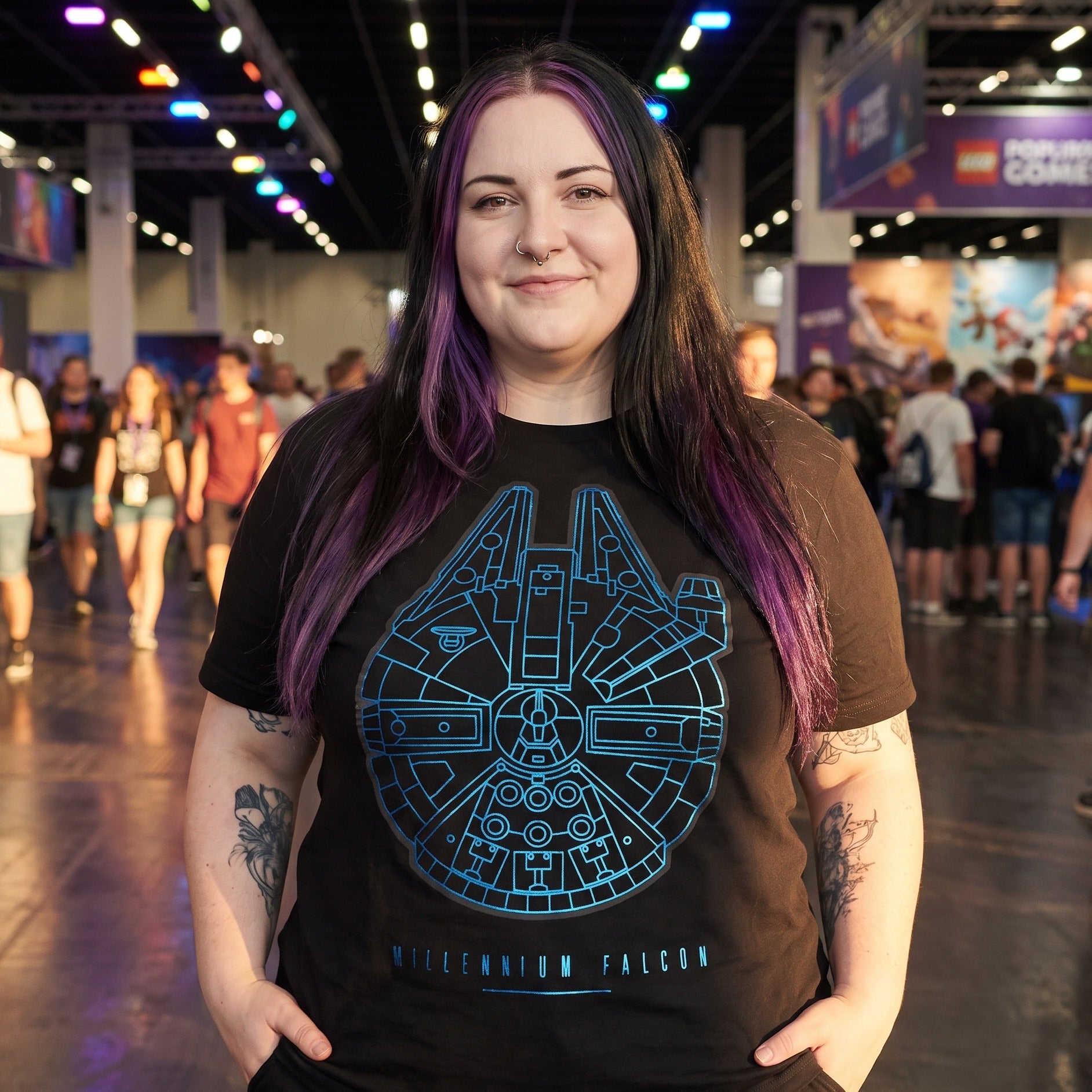 Productafbeelding Star Wars - Millennium Falcon T-Shirt zwart
