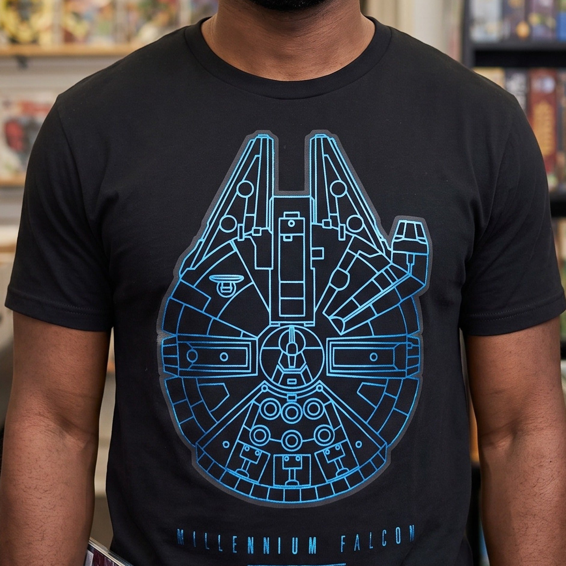 Productafbeelding Star Wars - Millennium Falcon T-Shirt zwart