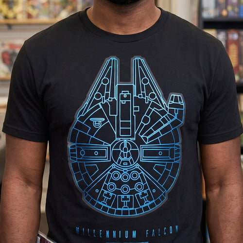 Productafbeelding Star Wars - Millennium Falcon T-Shirt zwart