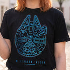 Productafbeelding Star Wars - Millennium Falcon T-Shirt zwart