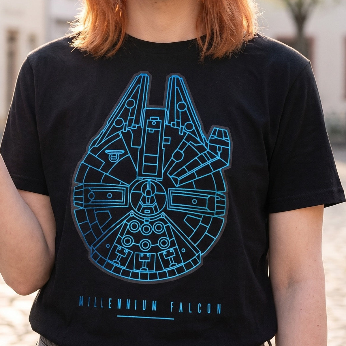 Productafbeelding Star Wars - Millennium Falcon T-Shirt zwart