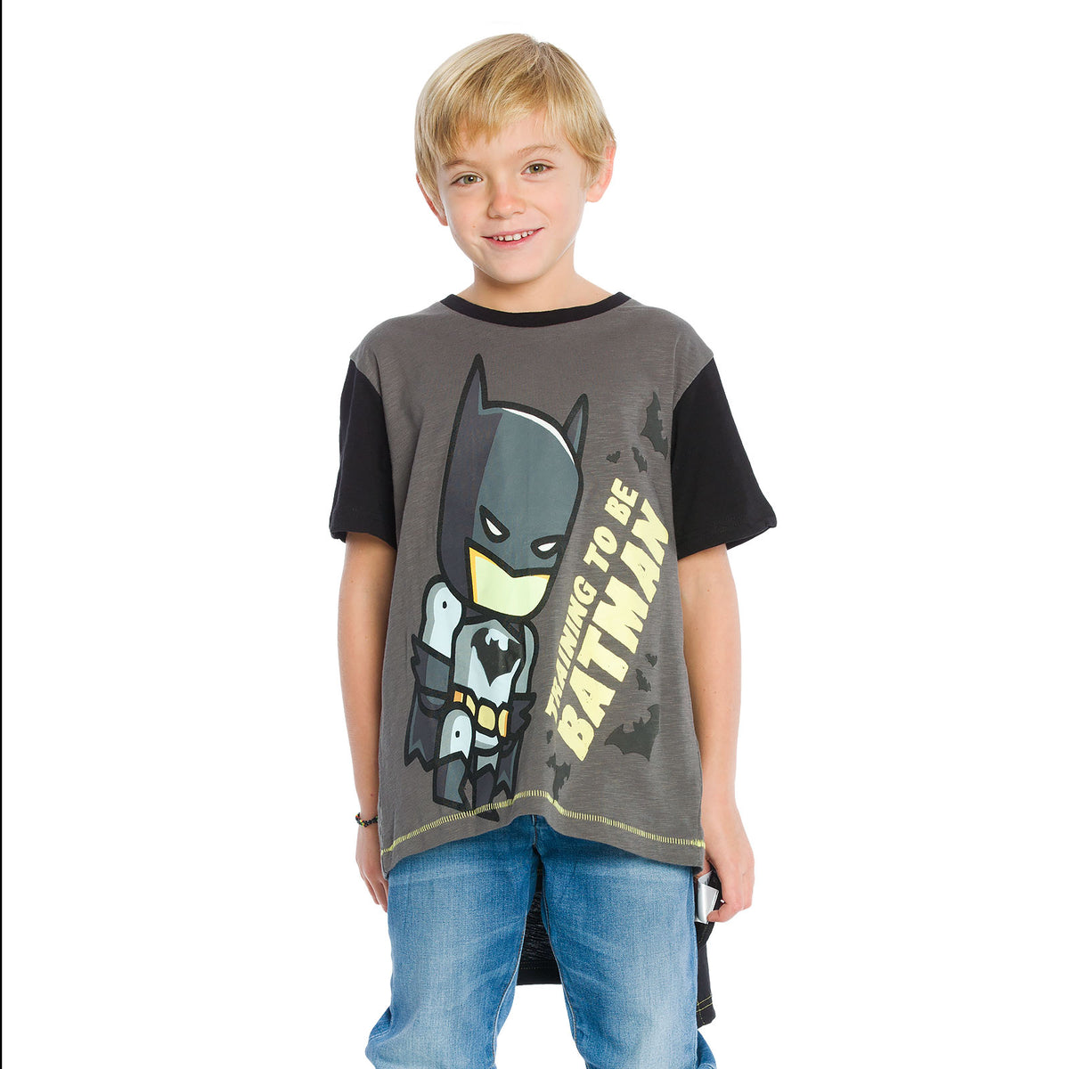Productafbeelding Batman - Kinder T-shirt met Cape zwart